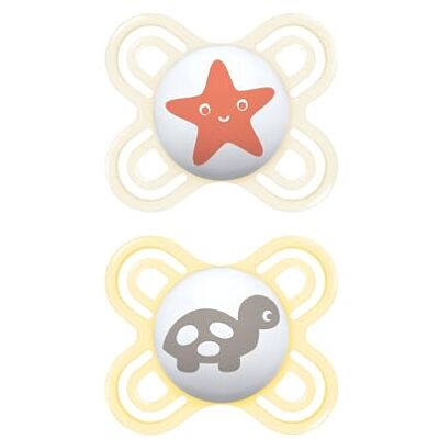 MAM Perfect Start Confezione Doppia Succhietto 0-2 Mesi (Set da 2), Ciuccio 0-2 mesi in silicone per un sano sviluppo orale, Kit da 2 accessori neonato con porta ciuccio sterilizzatore, Neutro MAM Perfect Start Confezione Doppia Succhietto 0-2 Mesi (Set da 2), Ciuccio 0-2 mesi in silicone per un sano sviluppo orale, Kit da 2 accessori neonato con porta ciuccio sterilizzatore, Neutro