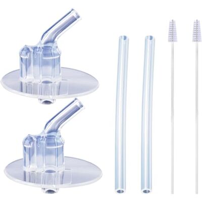 HDGSAFD 2 Cannucce di Ricambio per Bottiglie d'Acqua Tubi in Silicone, Spazzole e Accessori per Biberon Estensioni per Cannucce HDGSAFD 2 Cannucce di Ricambio per Bottiglie d'Acqua Tubi in Silicone, Spazzole e Accessori per Biberon Estensioni per Cannucce
