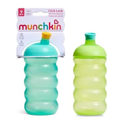 Munchkin Bicchiere Click Lock x2 12m+ 296ml Blu/Verde Munchkin Bicchiere Click Lock x2 12m+ 296ml Blu/Verde