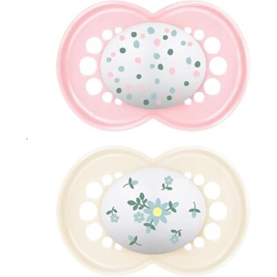 MAM Original Succhietto 16+ Mesi (Set da 2), Ciuccio 16 36 mesi silicone con tettarella ortodontica, Kit da 2 accessori neonato con pratico porta ciuccio sterilizzatore, Rosa MAM Original Succhietto 16+ Mesi (Set da 2), Ciuccio 16 36 mesi silicone con tettarella ortodontica, Kit da 2 accessori neonato con pratico porta ciuccio sterilizzatore, Rosa
