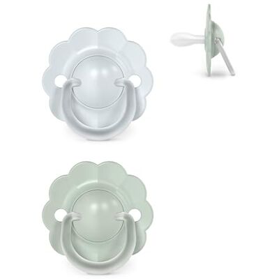 Suavinex , confezione da 2 ciucci per neonati 0/6 mesi, con tettarella fisiologica in silicone SX Pro, simmetrica, piatta e flessibile, rispetta lo sviluppo orale, con anello, Wonder Blu + Verde Suavinex , confezione da 2 ciucci per neonati 0/6 mesi, con tettarella fisiologica in silicone SX Pro, simmetrica, piatta e flessibile, rispetta lo sviluppo orale, con anello, Wonder Blu + Verde