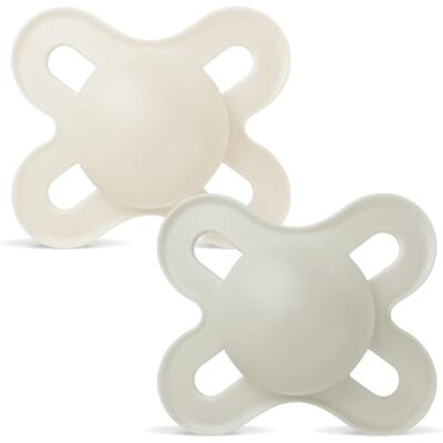 MAM Original Start Succhietto 0-2 Mesi (Set da 2), Ciuccio 0-2 mesi con tettarella ortodontica in silicone, Kit da 2 accessori neonato con porta ciuccio sterilizzatore, Neutro MAM Original Start Succhietto 0-2 Mesi (Set da 2), Ciuccio 0-2 mesi con tettarella ortodontica in silicone, Kit da 2 accessori neonato con porta ciuccio sterilizzatore, Neutro