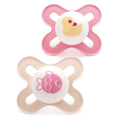 Succhietto Original Start MAM - Rosa - 0-2 Mesi - Set da 2 Succhietto Original Start MAM - Rosa - 0-2 Mesi - Set da 2