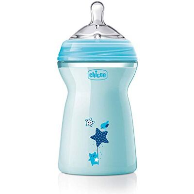 Artsana Chicco 00080837210000 Biberon Natural Feeling, 6m+, 330ml, Azzurro Artsana Chicco 00080837210000 Biberon Natural Feeling, 6m+, 330ml, Azzurro