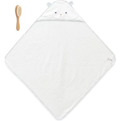 KALOO Set da bagno per neonati – Mantella 75 cm in bambù assorbente e spazzola massaggiante Regalo di nascita per maschio/femmina KALOO Set da bagno per neonati – Mantella 75 cm in bambù assorbente e spazzola massaggiante Regalo di nascita per maschio/femmina