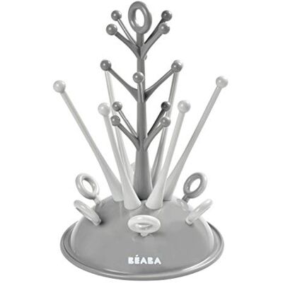 Béaba , Scolabottiglie Albero, Grande capacità 6 biberon e accessori, Vasca di raccolta dell'acqua rimovibile, Pratico, Design astuto, Grigio Béaba , Scolabottiglie Albero, Grande capacità 6 biberon e accessori, Vasca di raccolta dell'acqua rimovibile, Pratico, Design astuto, Grigio