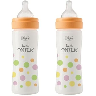 Chicco Set 2 Biberon Perfect Easy Flusso Medio, Biberon Anticolica, Riduce Rigurgito e Irritabilità, Bottiglia in Plastica da 250ml, Set Regalo, Confezione Risparmio, 2 Mesi+, Bambina Chicco Set 2 Biberon Perfect Easy Flusso Medio, Biberon Anticolica, Riduce Rigurgito e Irritabilità, Bottiglia in Plastica da 250ml, Set Regalo, Confezione Risparmio, 2 Mesi+, Bambina