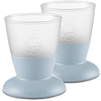 BabyBjörn Bicchiere per Bambini, Azzurro, 2 pezzi BabyBjörn Bicchiere per Bambini, Azzurro, 2 pezzi