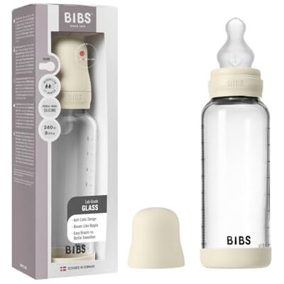BIBS Biberon in vetro per bebé Flusso medio avorio - Biberon per bambino BIBS Biberon in vetro per bebé Flusso medio avorio - Biberon per bambino