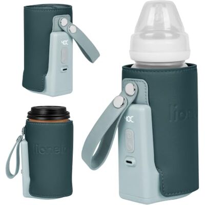 lionelo Thermup Go Plus Scaldabiberon Portatile con Batteria Integrata Mantiene Caldi i Liquidi, 5 Temperature da 38 a 50°C, Ricarica USB, Autonomia fino a 8 Ore, Silenzioso e Display LCD lionelo Thermup Go Plus Scaldabiberon Portatile con Batteria Integrata Mantiene Caldi i Liquidi, 5 Temperature da 38 a 50°C, Ricarica USB, Autonomia fino a 8 Ore, Silenzioso e Display LCD