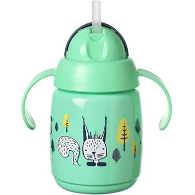 Tommee Tippee Superstar Tazza Silicone con Tecnologia INTELLIVALVE Antibatterica BACSHIELD, 6m+, 300ml, Verde Tommee Tippee Superstar Tazza Silicone con Tecnologia INTELLIVALVE Antibatterica BACSHIELD, 6m+, 300ml, Verde