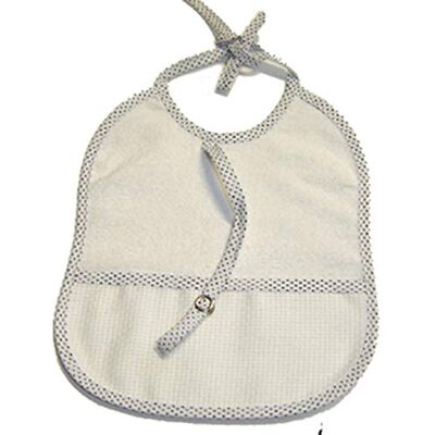 Bubabù Confezione 6 Bavaglini da ricamare GEPPETTO Bavaglino in doppia spugna con portaciuccio e laccetti, 16x19 cm Bubabù Confezione 6 Bavaglini da ricamare GEPPETTO Bavaglino in doppia spugna con portaciuccio e laccetti, 16x19 cm
