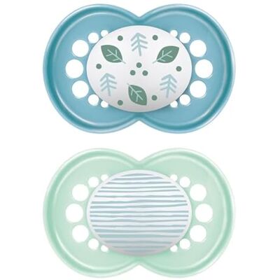 MAM Original Succhietto 16+ Mesi (Set da 2), Ciuccio 16 36 mesi silicone con tettarella ortodontica, Kit da 2 accessori neonato con pratico porta ciuccio sterilizzatore, Azzurro/Celeste MAM Original Succhietto 16+ Mesi (Set da 2), Ciuccio 16 36 mesi silicone con tettarella ortodontica, Kit da 2 accessori neonato con pratico porta ciuccio sterilizzatore, Azzurro/Celeste