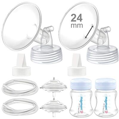 Maymom Kit di Parti per Tiralatte Compatibili con Spectra S2 e S1, Flangia da 24 mm, Valvola a Becco d’Anatra, Tubo, Biberon e Protezione Antiriflusso, Accessori di Ricambio Compatibili Maymom Kit di Parti per Tiralatte Compatibili con Spectra S2 e S1, Flangia da 24 mm, Valvola a Becco d’Anatra, Tubo, Biberon e Protezione Antiriflusso, Accessori di Ricambio Compatibili