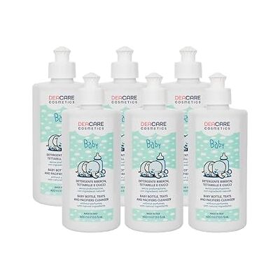 DEACARE Baby KIT 6 DETERGENTE BIBERON TETTARELLE E CIUCCI con Enzimi di Origine Naturale, Senza Profumo, Detersivo Biberon, Rimuove Residui Cibo e Sanitizza, Dermatologicamente Testato 6x400ml DEACARE Baby KIT 6 DETERGENTE BIBERON TETTARELLE E CIUCCI con Enzimi di Origine Naturale, Senza Profumo, Detersivo Biberon, Rimuove Residui Cibo e Sanitizza, Dermatologicamente Testato 6x400ml