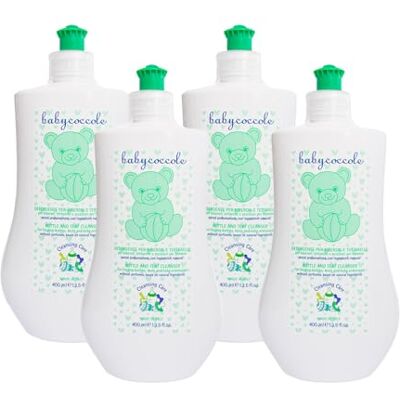 BABY COCCOLE Babycoccole KIT 4 DETERGENTE PER BIBERON CIUCCI TETTARELLE con Enzimi di Origine Naturale, Senza Profumo, Detergente Biberon, Rimuove Residui Cibo e Sanitizza, Dermatologicamente Testato 4x400ml BABY COCCOLE Babycoccole KIT 4 DETERGENTE PER BIBERON CIUCCI TETTARELLE con Enzimi di Origine Naturale, Senza Profumo, Detergente Biberon, Rimuove Residui Cibo e Sanitizza, Dermatologicamente Testato 4x400ml