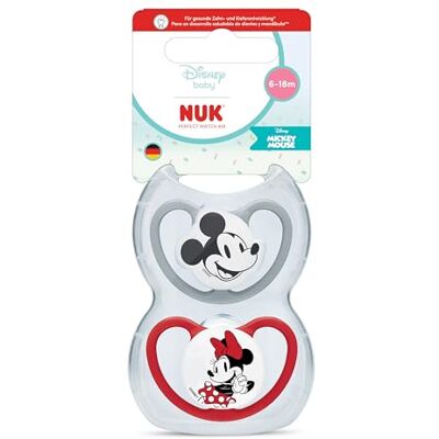 NUK Perfect Match Air Succhietto per Bambini 6-18 Mesi Succhietti Ortodontici Anti-Irritazione e Traspiranti Accettato dal 95% dei Bambini** Disney Minni Confezione da 2 NUK Perfect Match Air Succhietto per Bambini 6-18 Mesi Succhietti Ortodontici Anti-Irritazione e Traspiranti Accettato dal 95% dei Bambini** Disney Minni Confezione da 2