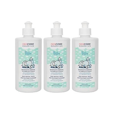 DEACARE Baby KIT 3 DETERGENTE BIBERON TETTARELLE E CIUCCI con Enzimi di Origine Naturale, Senza Profumo, Detersivo Biberon, Rimuove Residui Cibo e Sanitizza, Dermatologicamente Testato 3x400ml DEACARE Baby KIT 3 DETERGENTE BIBERON TETTARELLE E CIUCCI con Enzimi di Origine Naturale, Senza Profumo, Detersivo Biberon, Rimuove Residui Cibo e Sanitizza, Dermatologicamente Testato 3x400ml