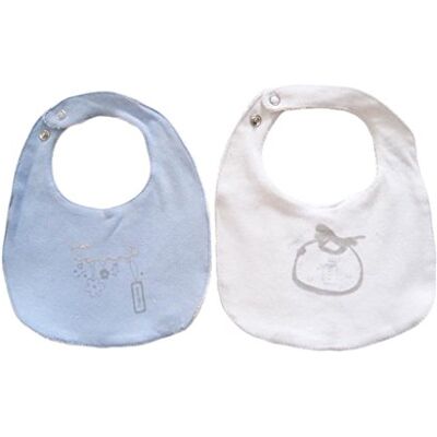 Mi Casa Set di 2 Bavaglini per Bambini, Colore: Blu Mi Casa Set di 2 Bavaglini per Bambini, Colore: Blu