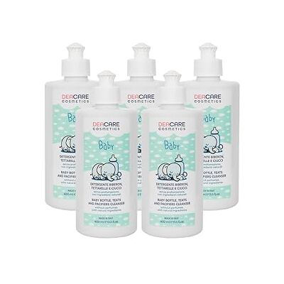 DEACARE Baby KIT 5 DETERGENTE BIBERON TETTARELLE E CIUCCI con Enzimi di Origine Naturale, Senza Profumo, Detersivo Biberon, Rimuove Residui Cibo e Sanitizza, Dermatologicamente Testato 5x400ml DEACARE Baby KIT 5 DETERGENTE BIBERON TETTARELLE E CIUCCI con Enzimi di Origine Naturale, Senza Profumo, Detersivo Biberon, Rimuove Residui Cibo e Sanitizza, Dermatologicamente Testato 5x400ml
