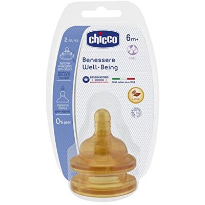 Artsana Chicco 00020854200000 Benessere Food Tettarella, Caucciù, 6+ Mesi, Arancione, 2 Pezzi Artsana Chicco 00020854200000 Benessere Food Tettarella, Caucciù, 6+ Mesi, Arancione, 2 Pezzi