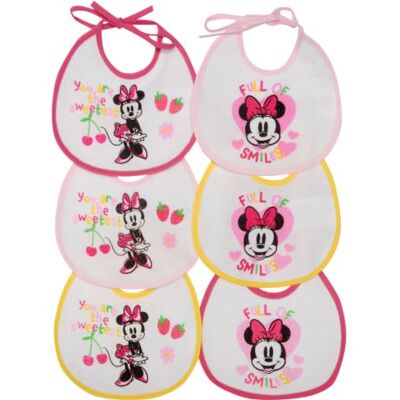 Ellepi Bavaglini Neonato Disney 6 Pezzi con Lacci Minnie e Topolino 100% Cotone con Retro Impermeabile Ellepi Bavaglini Neonato Disney 6 Pezzi con Lacci Minnie e Topolino 100% Cotone con Retro Impermeabile