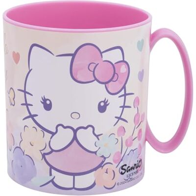 CARTOON Tazza in plastica riutilizzabile adatta al microonde BPA Free capacità 350 ml tazza per bambini (Hello Kitty) CARTOON Tazza in plastica riutilizzabile adatta al microonde BPA Free capacità 350 ml tazza per bambini (Hello Kitty)
