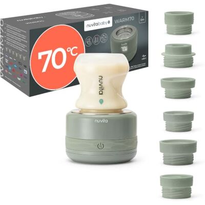 Nuvita 1166 Warm70 Scaldabiberon Portatile Senza Fili 70°C – Ricaricabile USB, Compatibile Universale, 5 Livelli di Temperatura Fino a 70°C, Riscaldamento Rapido 2,5 Min, Mantiene Caldo 6 Ore Nuvita 1166 Warm70 Scaldabiberon Portatile Senza Fili 70°C – Ricaricabile USB, Compatibile Universale, 5 Livelli di Temperatura Fino a 70°C, Riscaldamento Rapido 2,5 Min, Mantiene Caldo 6 Ore