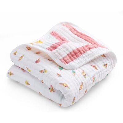 aden + anais Essentials Coperta in mussola di cotone, perfetta per neonati, neonati e bambini, coperta per culla, essenziale per la cameretta dei bambini, motivo: gelato aden + anais Essentials Coperta in mussola di cotone, perfetta per neonati, neonati e bambini, coperta per culla, essenziale per la cameretta dei bambini, motivo: gelato