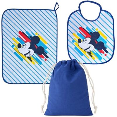 Ellepi set asilo Disney Topolino 3 pezzi bavaglino tovaglietta sacca (wx6131 blu) Ellepi set asilo Disney Topolino 3 pezzi bavaglino tovaglietta sacca (wx6131 blu)
