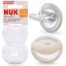 NUK Ciuccio MommyFeel   per una relazione intatta di allattamento   silicone senza BPA   0-9 mesi   2 pezzi   grigio e beige