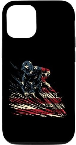 Patriotic Mountain Bike Apparel Co. Custodia per iPhone 14 Mountain Bike Downhill MTB Bandiera Americana Patriottica Vintage