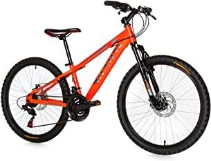 Moma Bicicletta MTB Bambino, GTT24, Alluminio, SHIMANO 21v, Freni a Disco, Sospensioni Avanti