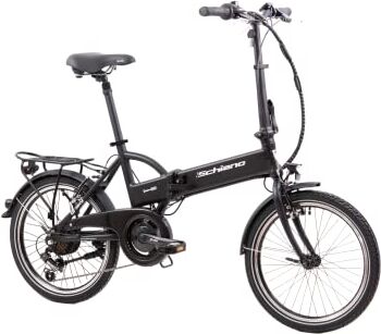 F.lli Schiano E-Sky 20" E-Bike, Bicicletta Elettrica Pieghevole per Adulti con Motore 250W e 7 velocità, Batteria al Litio 36V 7.8Ah estraibile, Colore Nero