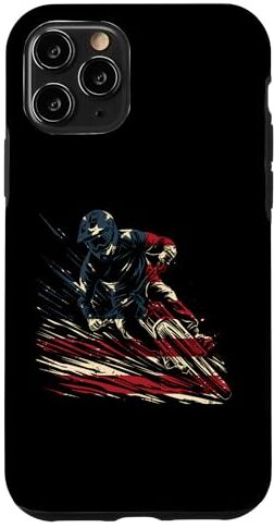 Patriotic Mountain Bike Apparel Co. Custodia per iPhone 11 Pro Mountain Bike Downhill MTB Bandiera Americana Patriottica Vintage