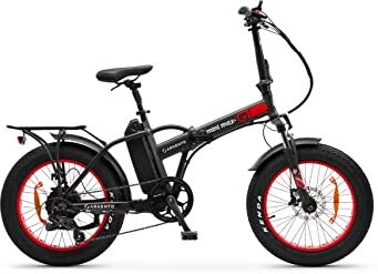 Argento Mini Max GT Foldable E-bike, Ruote Fat 20" x 4, Freni Idraulici, Batteria 615Wh, Motore 250W, Peso Max Supportato 100 kg,