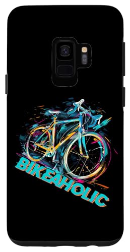 Colorful Mountain Bike & Vintage Cycling Designs Custodia per Galaxy S9 Colorato Bikeaholic Bicicletta Vintage Bike Equitazione