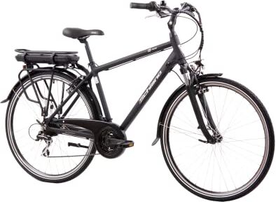 F.lli Schiano E-Ride 28" E-Bike, Bicicletta Elettrica da Uomo con Motore 250W e Batteria al Litio 36V 10,4Ah estraibile, con 21 Velocità, Colore Nero