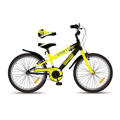 Kubbinga Bicicletta Sportiva Gialla 20" a Sfera, Pollici Unisex Bambino