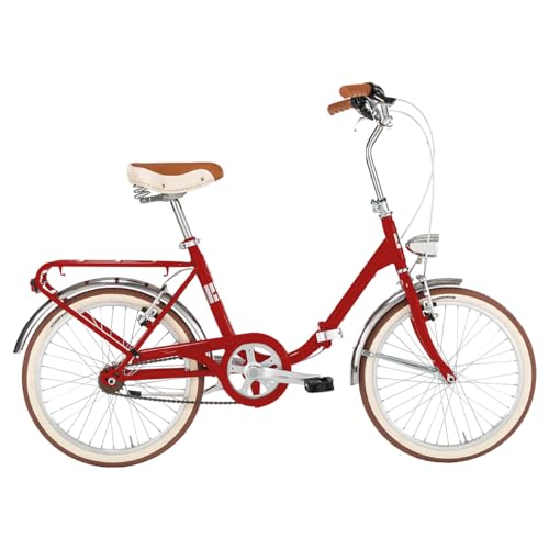 giordano shop giordanoshop Camping, Bicicletta da Città Unisex, Rosso, 20