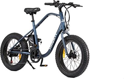 Nilox , E-Bike , con Pedalata Assistita, Autonomia 70 km, Fino a 25 km/h, Brushless High Speed 250 W, Batteria al Litio 36 V 12.8 Ah, Ruote 20” Fat, Cambio 7 Marce, Freni a Disco