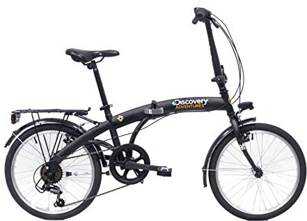 Denver Discovery 2722, Bicicletta Pieghevole 20' Nero Opaco Unisex, 20