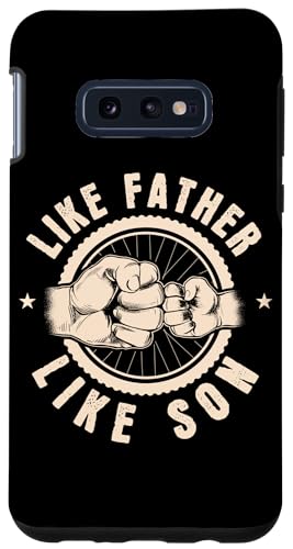 Father & Son Bike Riding Bicyclist Design Custodia per Galaxy S10e Like Father Like Son Divertente Bici Equitazione Ciclismo