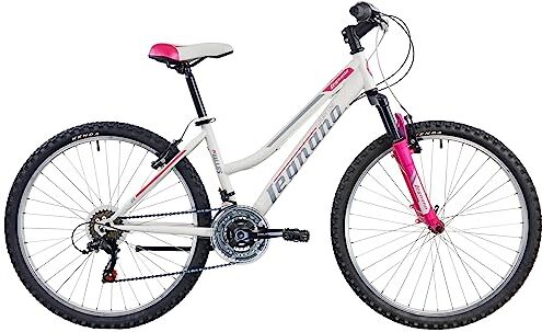 Legnano Valles, MTB 26 Pollici Ragazza, Bianco Matt e Fucsia, 38