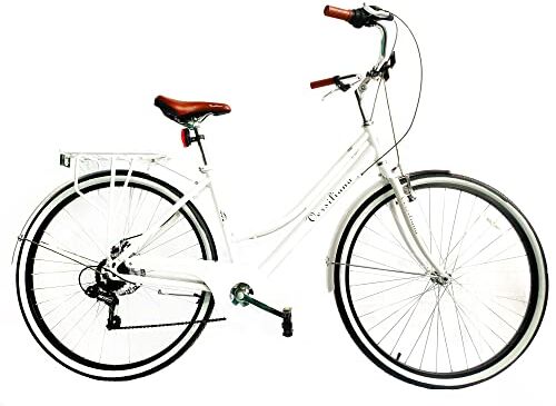 Versiliana Biciclette Vintage City Bike Resistene Pratica Comoda Perfetta per moversi in città (BIANCO/NERO, DONNA 28")