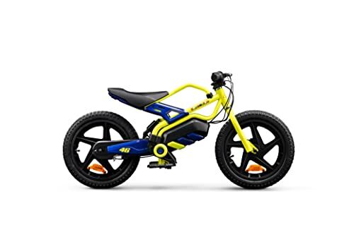 VR46 Kid Motorbike-X Bici elettrica, Ruote 16", Autonomia 8 Km, Motore 150W, Batteria 125Wh, con Sospensione, per bambini