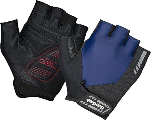 GripGrab Guanti da ciclismo estivi ProGel Imbottiti Antiscivolo a dita corte Confortevoli guanti mtb bici da corsa, Blu Scuro, XS