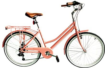 Versiliana Biciclette Vintage City Bike Resistene Pratica Comoda Perfetta per moversi in città (PINK, DONNA 26")