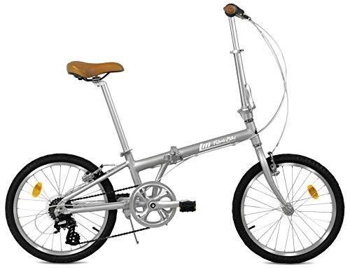FabricBike Alluminio, Bicicletta Pieghevole Opaco Grigio 7 velocità Unisex-Adulto, Space Grey 7 Speed, 55