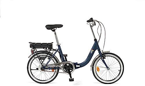 i-Bike , Fold Green, Bicicletta Elettrica a Pedalata Assistita, Pieghevole, Unisex Adulto, Blu, Taglia Unica